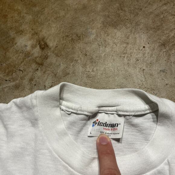 Vintage 80s Dive Pennekamp Red Fish White Shirt - Picture 3 of 3